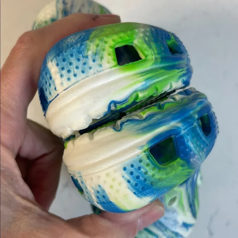 Crocs Kids Classic Glow-in-the-Dark Marbled Clogs 